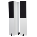Totem Bison Twin-Tower blanches avec grilles noires